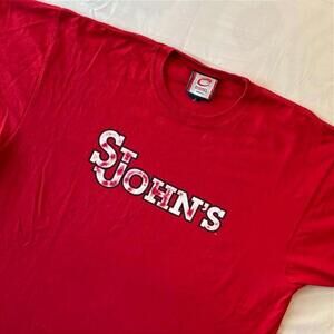 🏀 Vintage St. John's University Tee XL Red Storm Cadre Athletic 90s